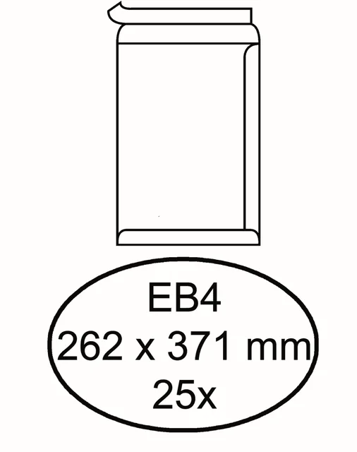 Envelop Hermes akte EB4 262x371 zk 25st wit