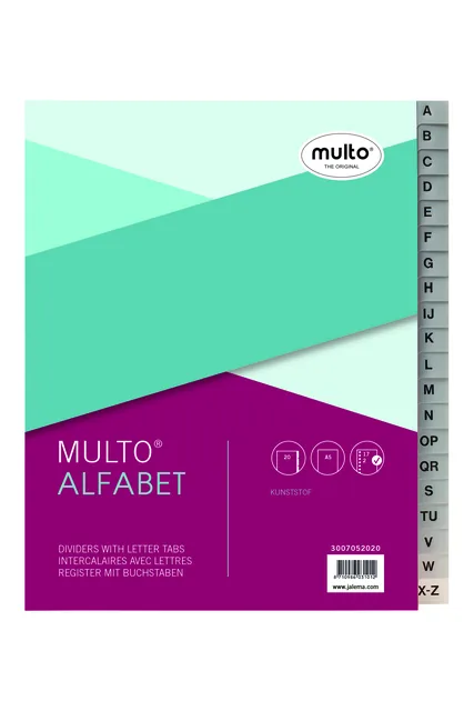 Tabbladen Multo A5 17r PP a z grijs