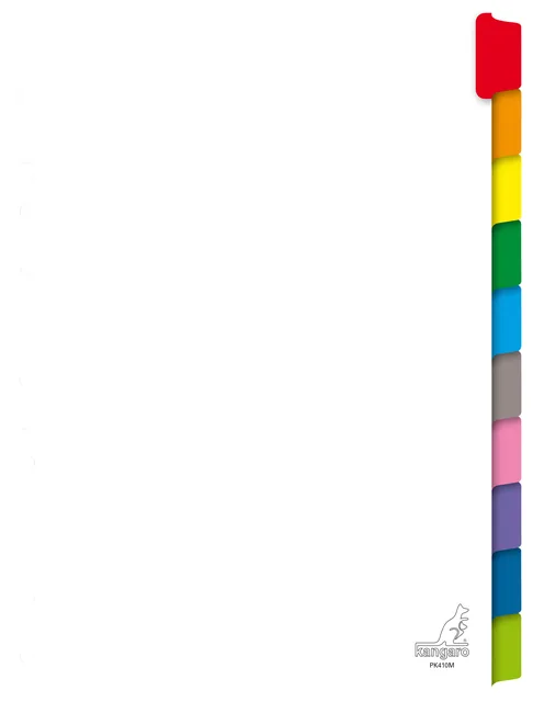 Tabblad Kangaro 23r PK410M 10 delig wit karton