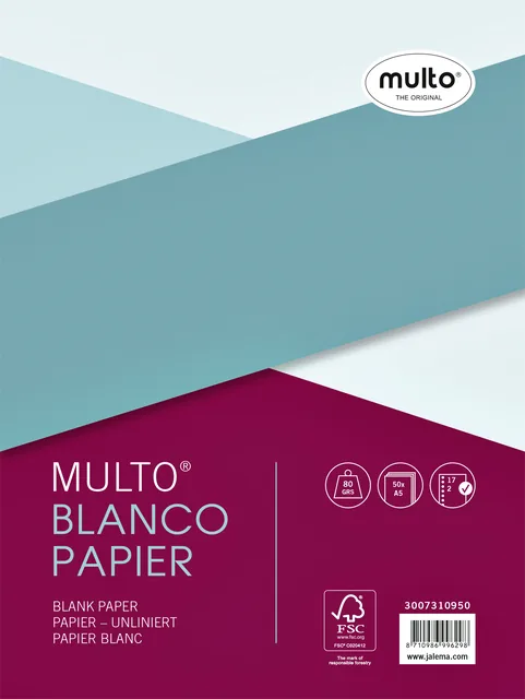 Interieur Multo 17-gaats blanco 80gr 50v