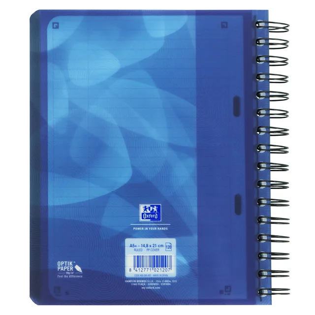 Projectbk Oxf School A5+ ln 6g 240pag 80gr blauw