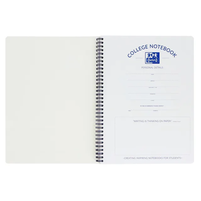 Collegeblk Oxf School A4+ ln 23gaats 160pag zwart