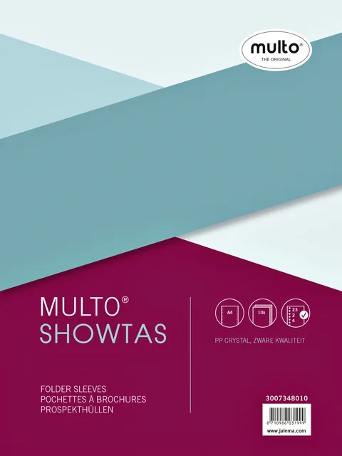 Showtas Multo A4 23r PP 120 micron glad 10 stuks