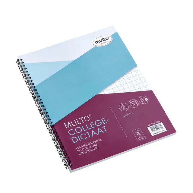 Collegeblk Multo A4 rt 10mm 23g 160pag 80gr wit