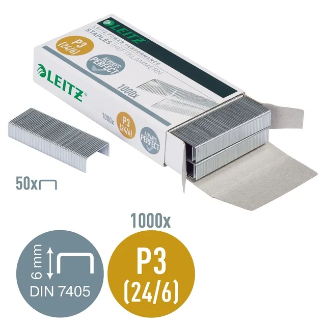 Nieten Leitz 24/6 verzinkt 1000st