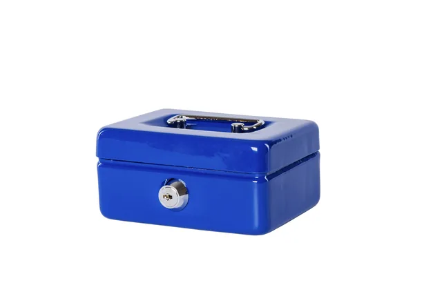 Geldkist MAUL muntgleuf slot 125x95x60mm blauw