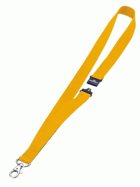 Textielkoord Durable 8137 karabijnhaak geel