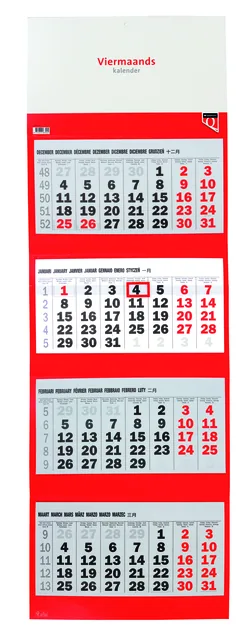 4-maandskalender 2027 Quantore