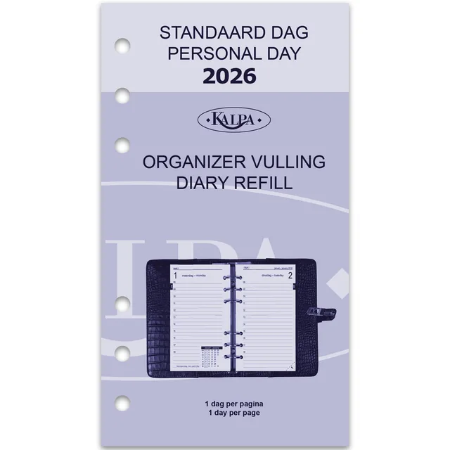 Agendavulling 2027 Kalpa Personal 1dag/1pagina