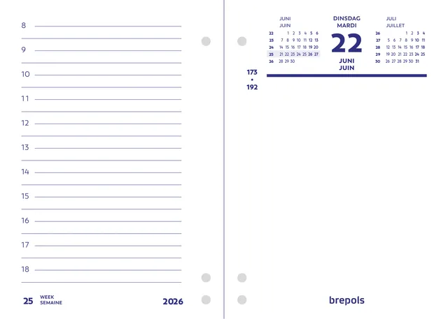 Omlegblok 2027 Brepols 1d/2p universele ponsing