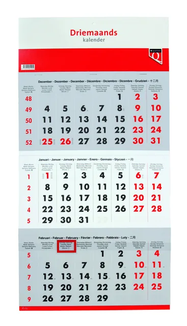 3-maandskalender 2027 Quantore