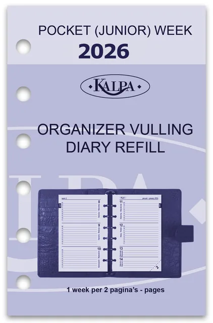 Agendavulling 2027 Kalpa Pocket 7dagen/2pagina's