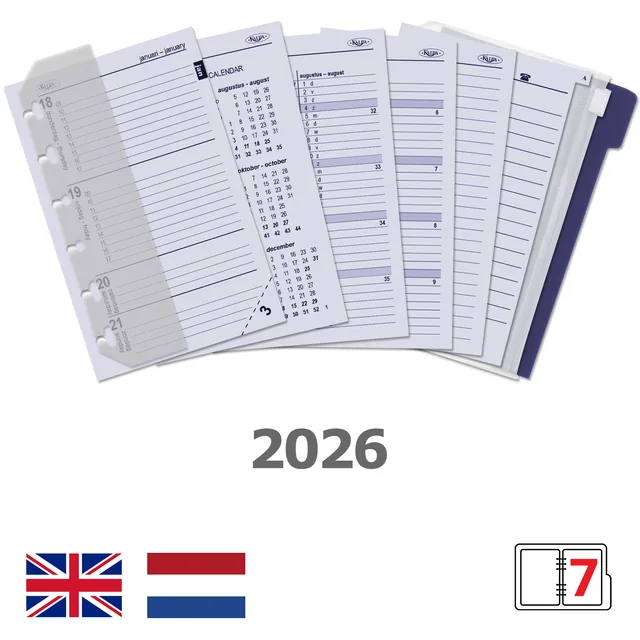 Agendavulling 2027 Kalpa Pocket jaardoos 7d/2p