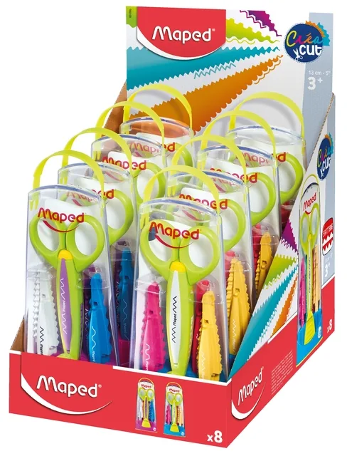 Schaar Maped Crea Cut display á 8 stuks assorti
