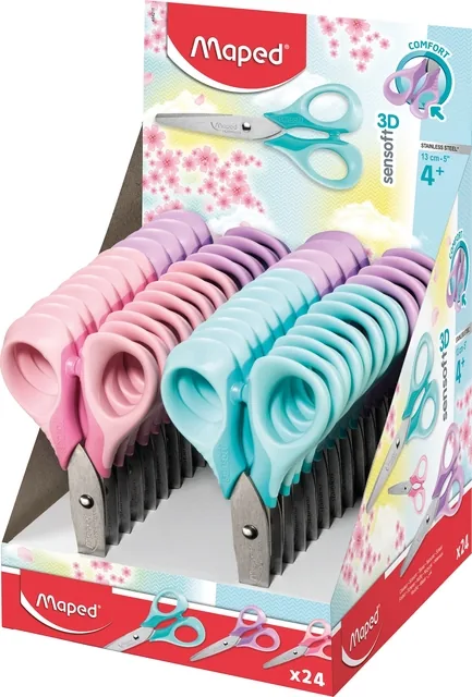 Kinderschaar Maped Sensoft 13cm displ 24 pastel