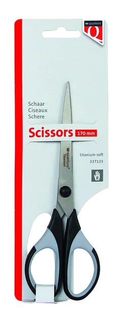 Schaar Quantore 170mm titanium + soft grip handvat