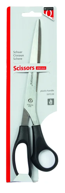 Schaar Quantore 250mm +plastic handvat zwart