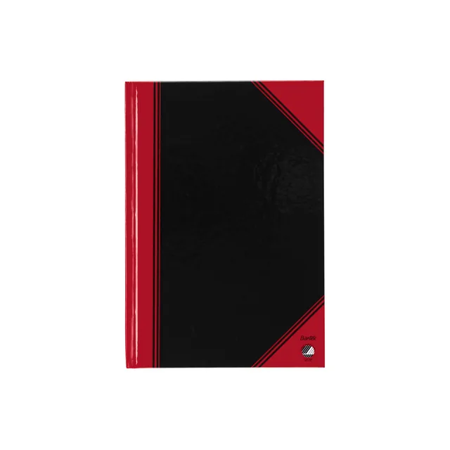 Notitieboek Bantex zwart/rood A5 lijn 70gr 96vel