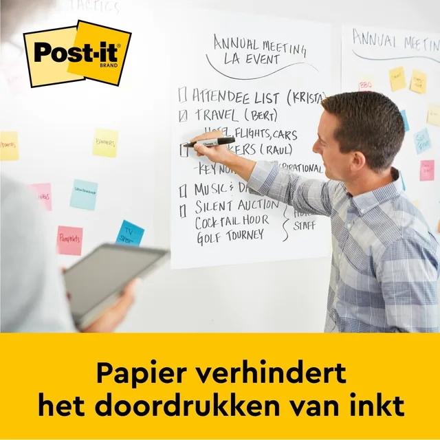 Meeting chart Post-it 563R Super Sticky tafel wit