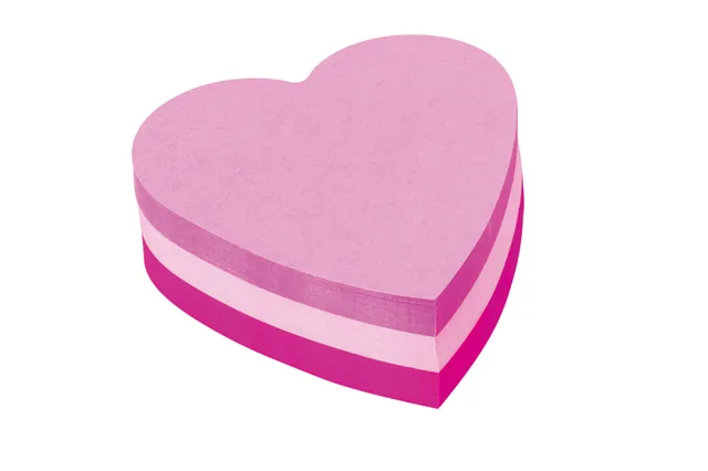Memoblok Post-it Vormen 2007 70x70mm hart roze