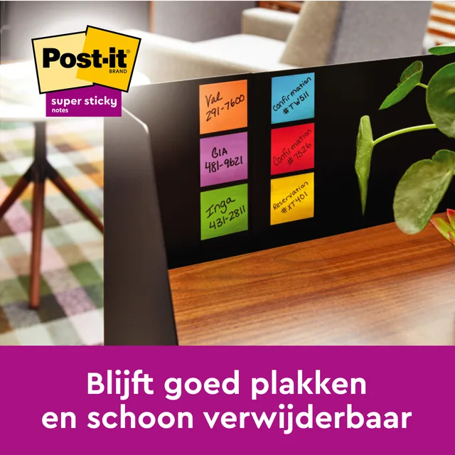 Memoblok Post-it 2028 Super Sticky 76x76mm gl