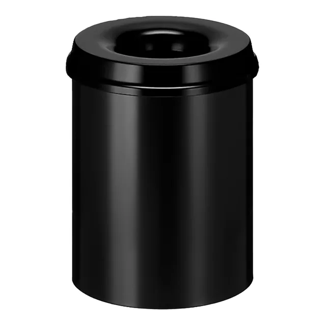Papierbak+vlamdover Vepabins 15l rnd 26cm zwart