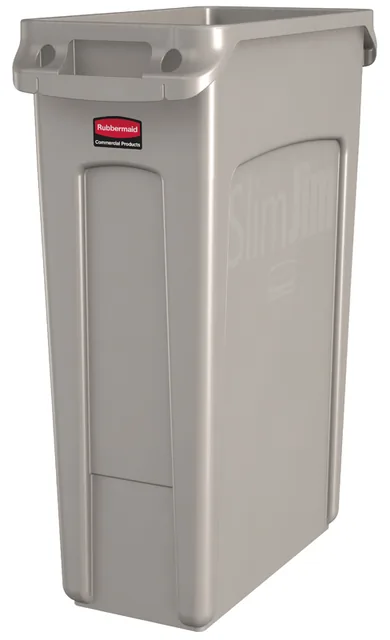 Afvalbak Rubbermaid Slim Jim Vented 87L grijs