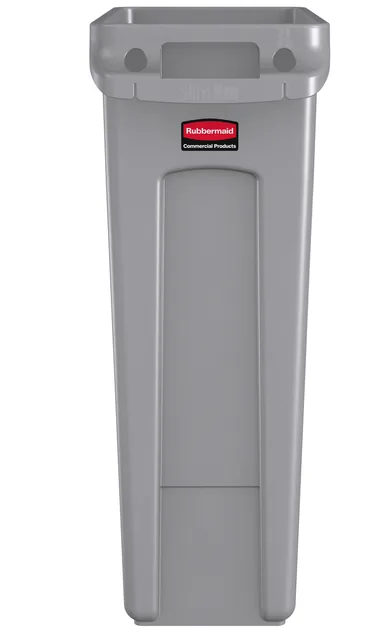 Afvalbak Rubbermaid Slim Jim Vented 87L grijs