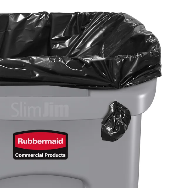 Afvalbak Rubbermaid Slim Jim Vented 87L grijs