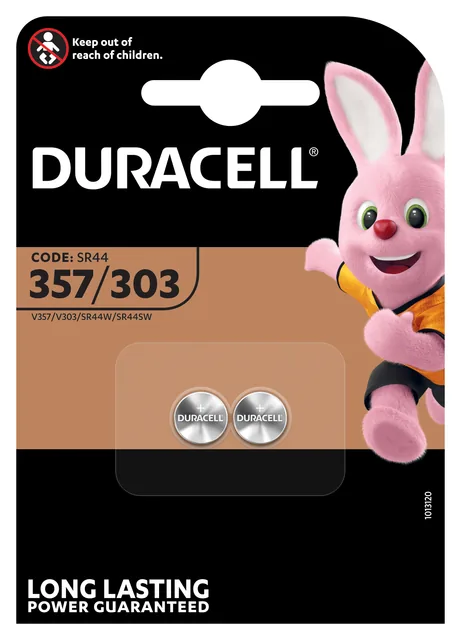 Batterij Duracell 357h zilver oxide