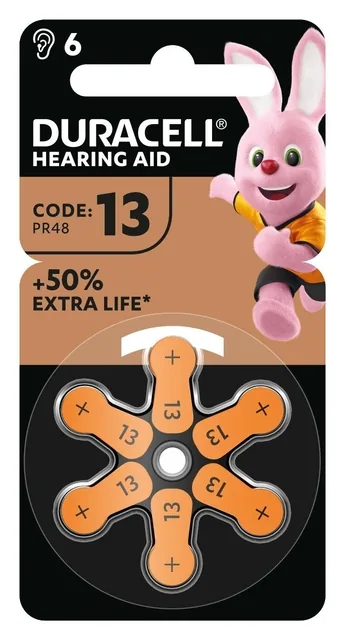 Batterij Duracell DA13 hearing aid