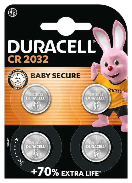 Batterij Duracell 2032 lithium 4pack