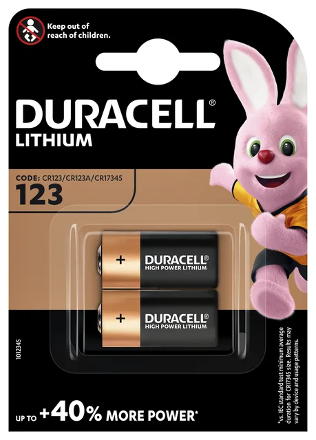 Batterij Duracell 123 lithium 2 pack