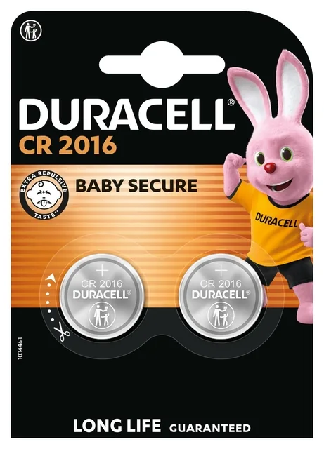 Batterij Duracell 2016 lithium 2pck