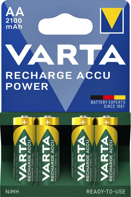 Batterij oplaadbaar VARTA 4x AA 2100mAh
