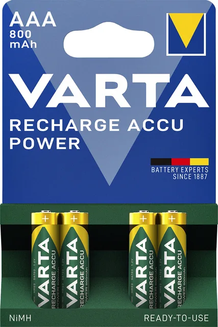Batterij oplaadbaar VARTA 4x AAA 800mAh
