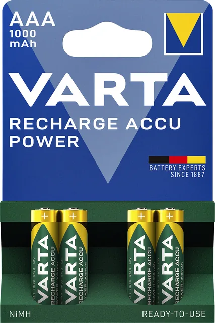 Batterij oplaadbaar VARTA 4x AAA 1000mAh