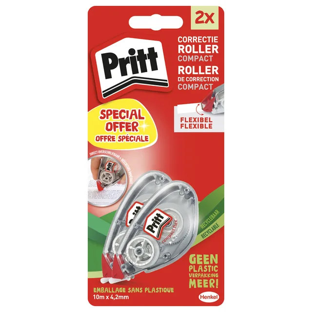 Correctietape Pritt Compact Flex 4.2mmx10m 2st