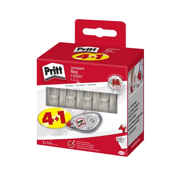Correctietape Pritt Compact Flex 4.2mmx10m 4+1