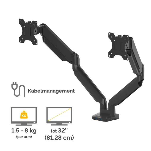Monitorarm Fellowes Platinum Series dubbel hor