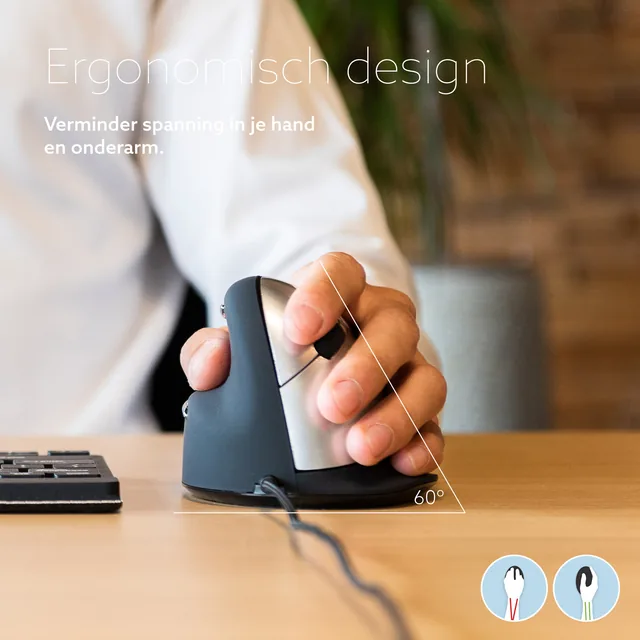 Ergonomisch muis R-Go HE Break Draad Links M
