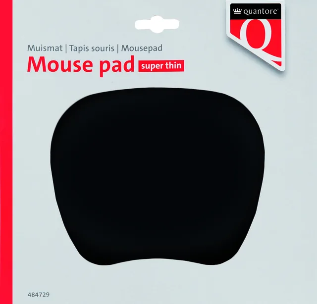Muismat Quantore Ultra Dun 21.7x20.5x0.5mm zwart