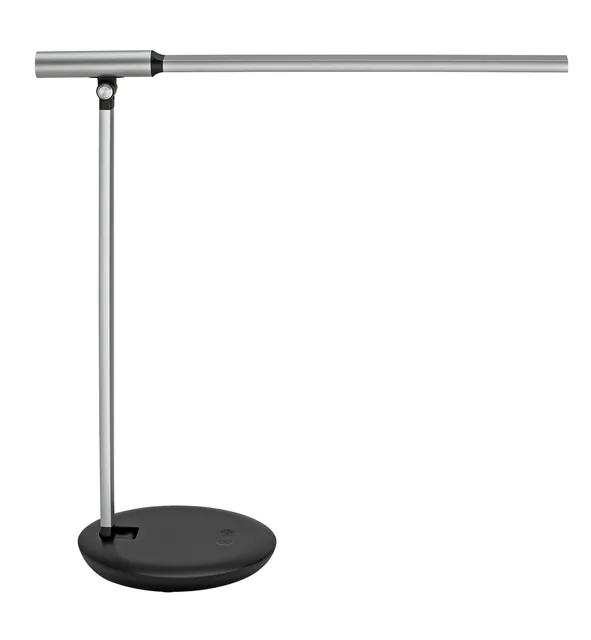 Bureaulamp MAUL Rubia met USB poort zilvergrijs