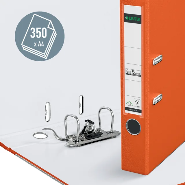 Ordner Leitz 1015 180° 50mm PP A4 oranje