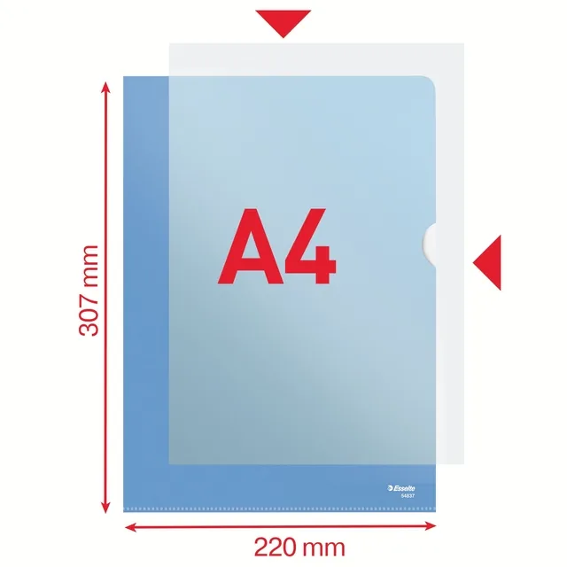 L-map Esselte standaard A4 0.11mm PP blauw