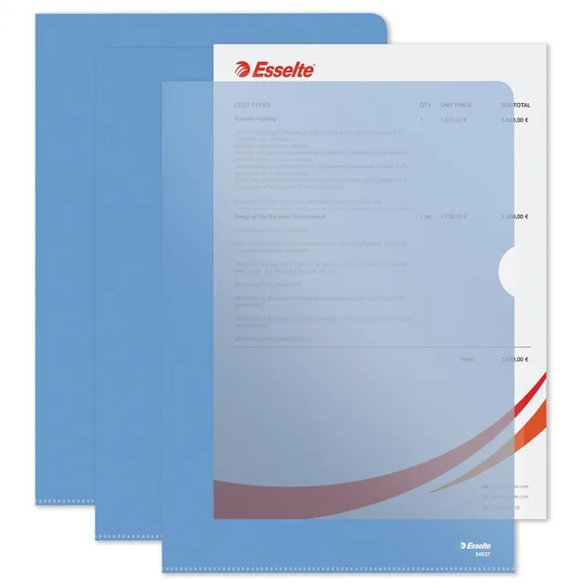 L-map Esselte standaard A4 0.11mm PP blauw