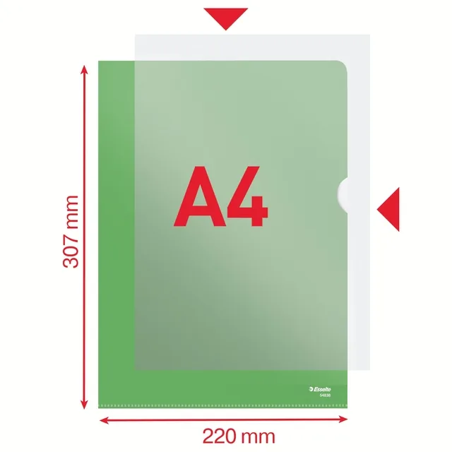 L-map Esselte standaard A4 0.11mm PP groen