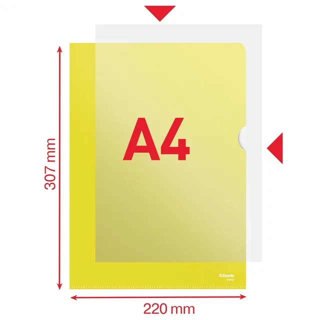 L-map Esselte standaard A4 0.11mm PP geel