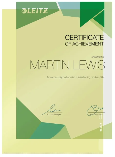 L-map Leitz Premium copy safe PVC A4 geel 100st