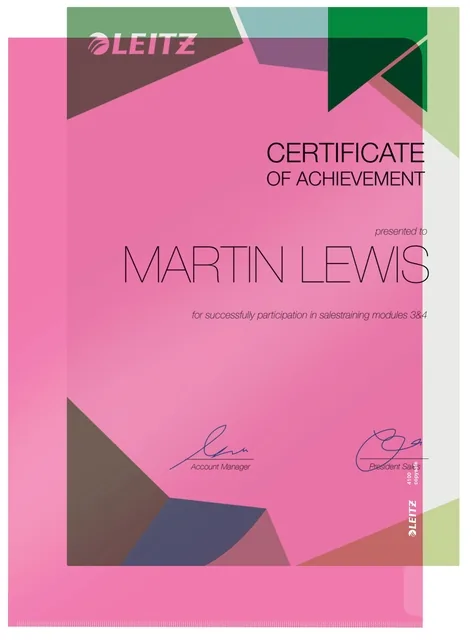 L-map Leitz Premium copy safe PVC A4 rood